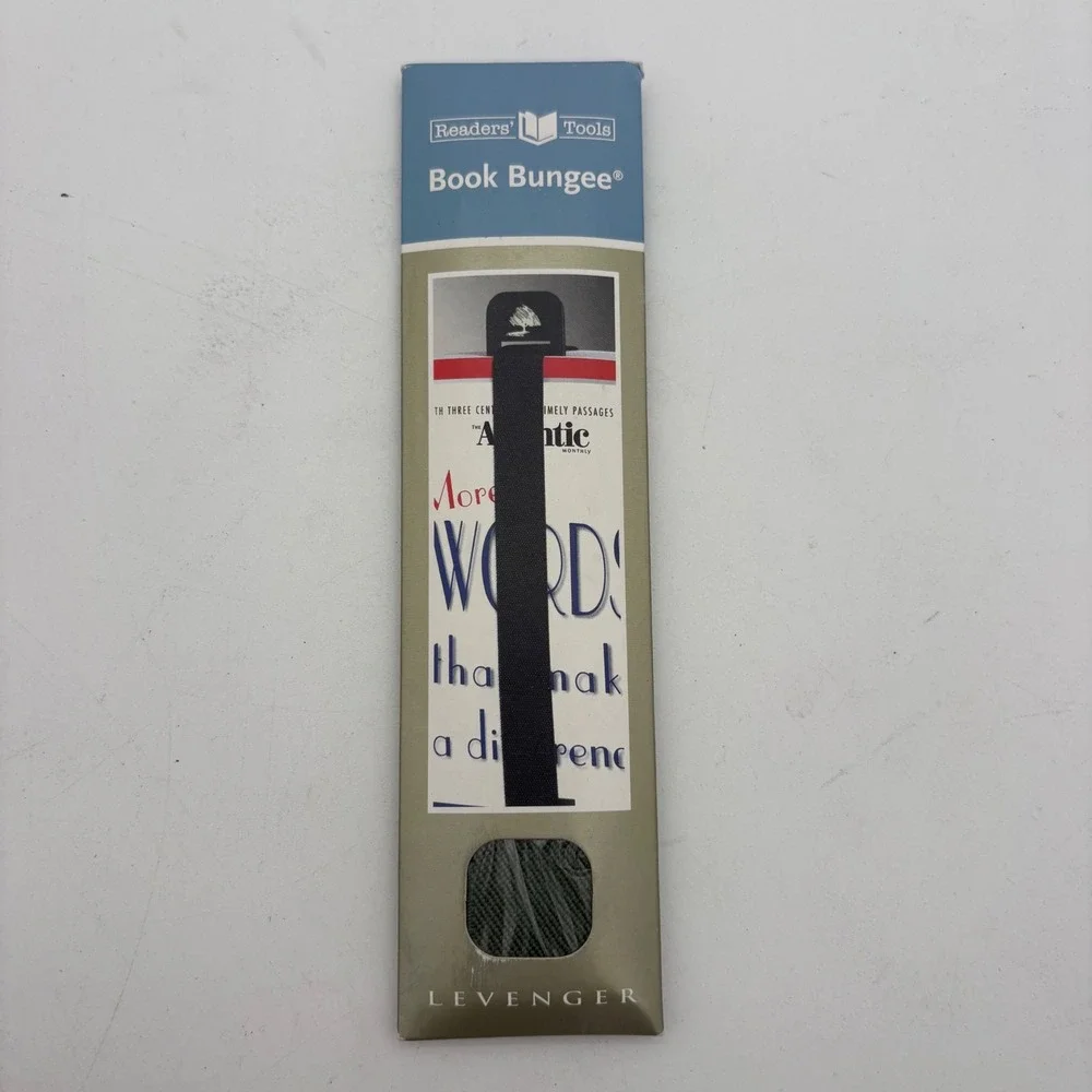 Levenger Book Bungee Evergreen Elastic Bookmark Readers Tools AB0785 EGR New